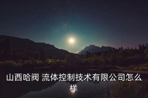 山西哈閥 流體控制技術有限公司怎么樣