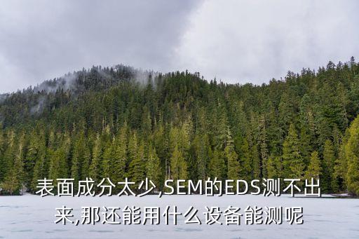 表面成分太少,SEM的EDS測不出來,那還能用什么設備能測呢
