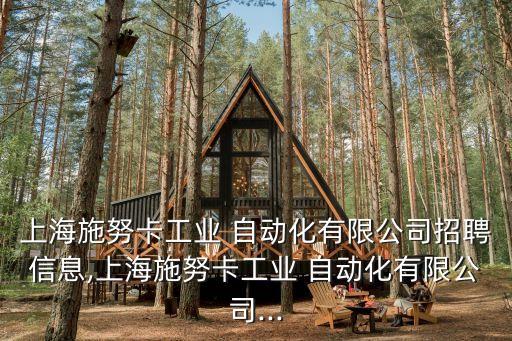 上海施努卡工業(yè) 自動化有限公司招聘信息,上海施努卡工業(yè) 自動化有限公司...
