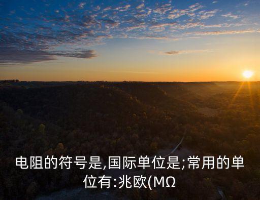 電阻的符號是,國際單位是;常用的單位有:兆歐(MΩ