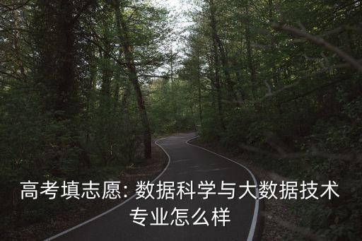 高考填志愿: 數(shù)據(jù)科學(xué)與大數(shù)據(jù)技術(shù)專業(yè)怎么樣