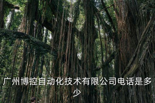 廣州博控自動(dòng)化技術(shù)有限公司電話是多少