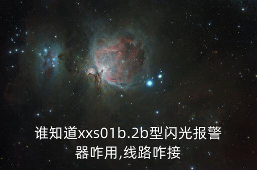 誰知道xxs01b.2b型閃光報警器咋用,線路咋接