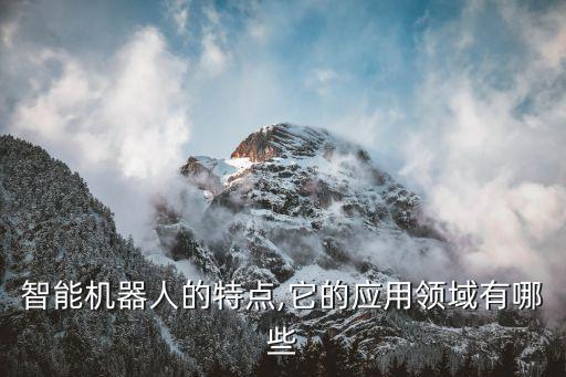 智能機(jī)器人的特點(diǎn),它的應(yīng)用領(lǐng)域有哪些