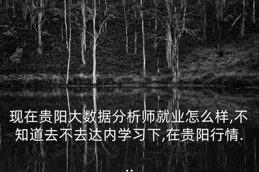 現(xiàn)在貴陽大數(shù)據(jù)分析師就業(yè)怎么樣,不知道去不去達內(nèi)學習下,在貴陽行情...