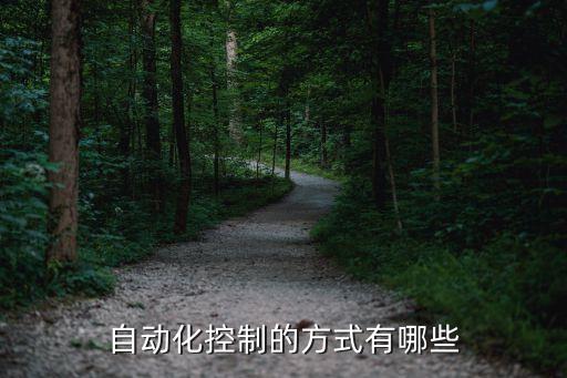 自動(dòng)化控制的方式有哪些