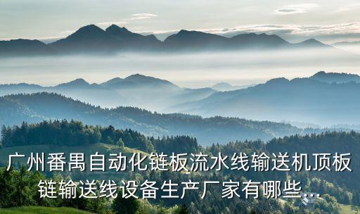 廣州番禺自動化鏈板流水線輸送機(jī)頂板鏈輸送線設(shè)備生產(chǎn)廠家有哪些...