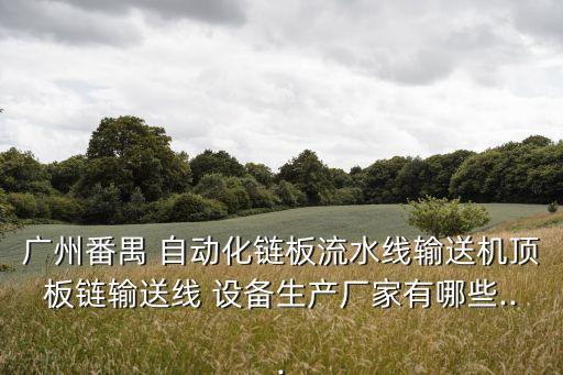 廣州番禺 自動化鏈板流水線輸送機頂板鏈輸送線 設(shè)備生產(chǎn)廠家有哪些...