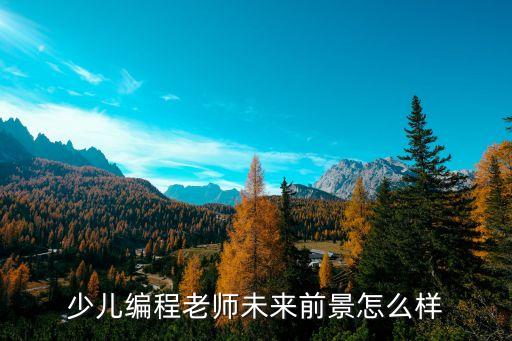 少兒編程老師未來前景怎么樣