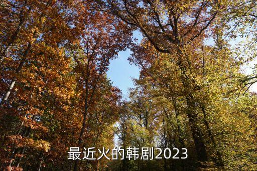 最近火的韓劇2023