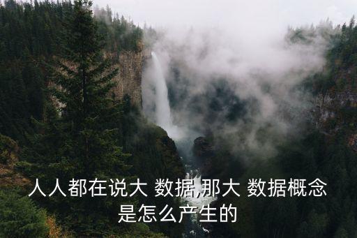 人人都在說大 數(shù)據(jù),那大 數(shù)據(jù)概念是怎么產(chǎn)生的