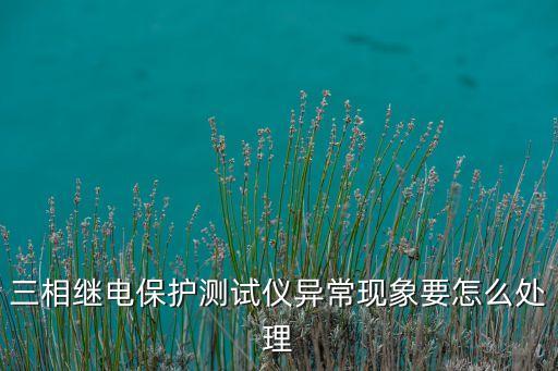 三相繼電保護(hù)測(cè)試儀異常現(xiàn)象要怎么處理
