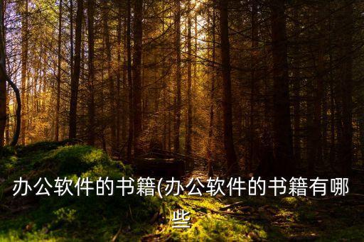 辦公軟件的書籍(辦公軟件的書籍有哪些