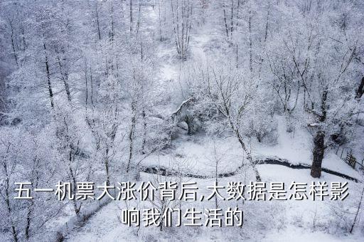 五一機票大漲價背后,大數(shù)據(jù)是怎樣影響我們生活的