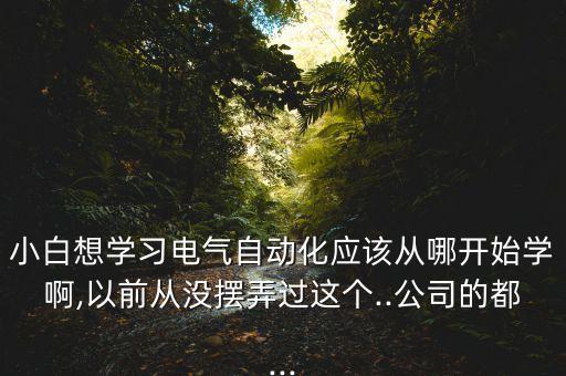 小白想學(xué)習(xí)電氣自動化應(yīng)該從哪開始學(xué)啊,以前從沒擺弄過這個..公司的都...