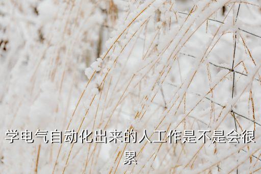 學(xué)電氣自動(dòng)化出來的人工作是不是會(huì)很累