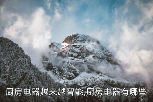 廚房電器越來越智能,廚房電器有哪些