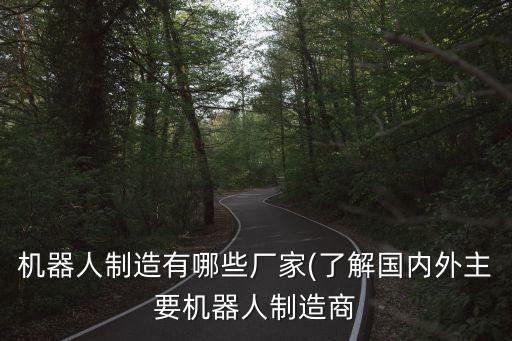 機(jī)器人制造有哪些廠家(了解國內(nèi)外主要機(jī)器人制造商