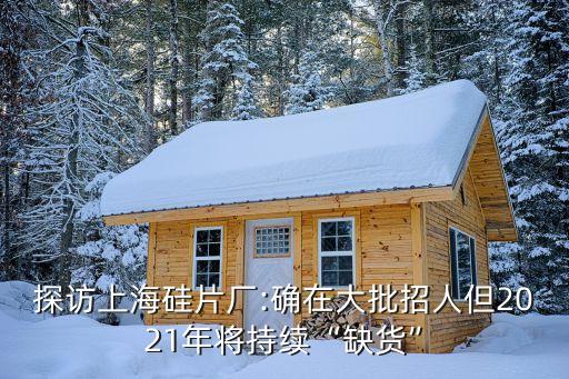 探訪上海硅片廠:確在大批招人但2021年將持續(xù)“缺貨”