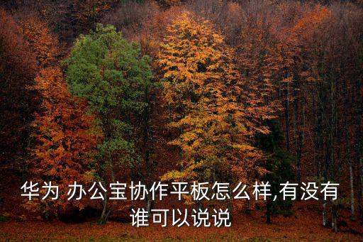 華為 辦公寶協(xié)作平板怎么樣,有沒(méi)有誰(shuí)可以說(shuō)說(shuō)