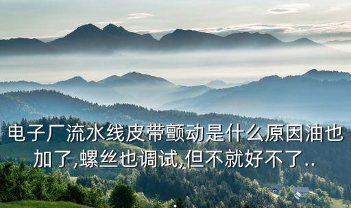 電子廠流水線皮帶顫動(dòng)是什么原因油也加了,螺絲也調(diào)試,但不就好不了...