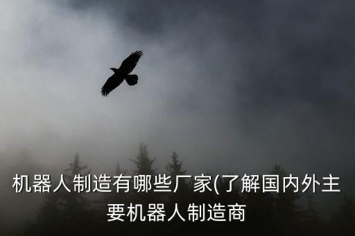 機器人制造有哪些廠家(了解國內外主要機器人制造商