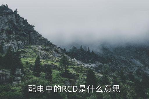 配電中的RCD是什么意思