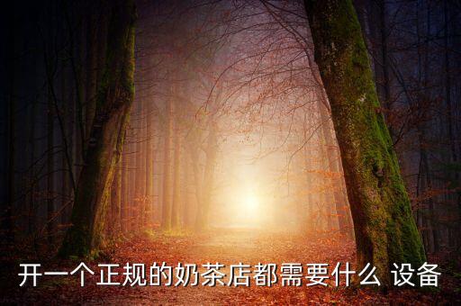 開一個(gè)正規(guī)的奶茶店都需要什么 設(shè)備