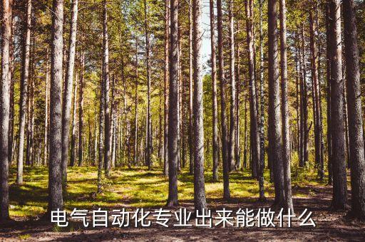 電氣自動化專業(yè)出來能做什么