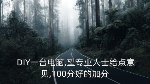  DIY一臺電腦,望專業(yè)人士給點(diǎn)意見,100分好的加分