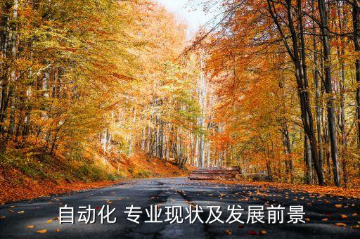  自動(dòng)化 專業(yè)現(xiàn)狀及發(fā)展前景