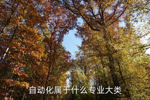 自動(dòng)化屬于什么專業(yè)大類
