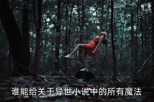 誰能給關于異世小說中的所有魔法