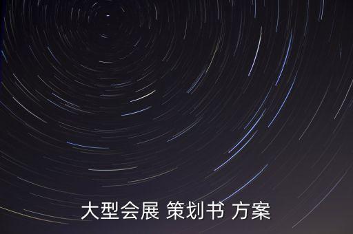 大型會展 策劃書 方案