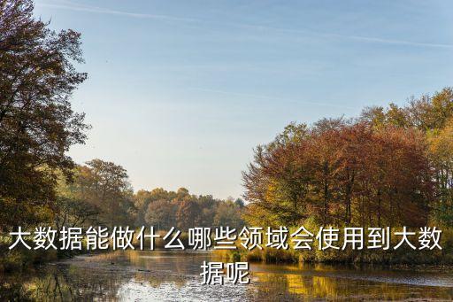 大數(shù)據(jù)能做什么哪些領(lǐng)域會使用到大數(shù)據(jù)呢