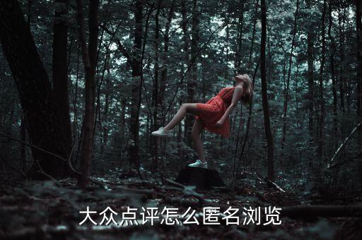 大眾點評怎么匿名瀏覽