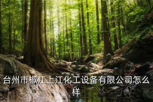 臺州市椒江上江化工設(shè)備有限公司怎么樣