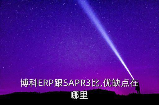 博科ERP跟SAPR3比,優(yōu)缺點在哪里