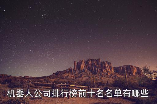機器人公司排行榜前十名名單有哪些
