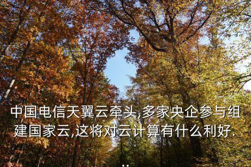 中國電信天翼云牽頭,多家央企參與組建國家云,這將對云計算有什么利好...