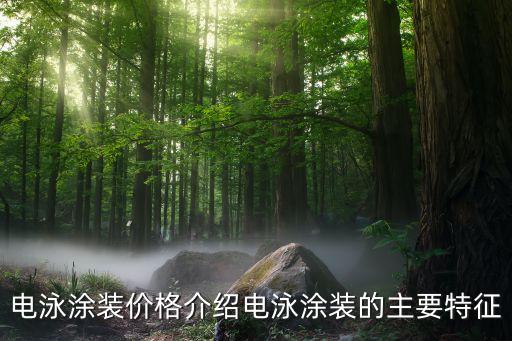 電泳涂裝價格介紹電泳涂裝的主要特征