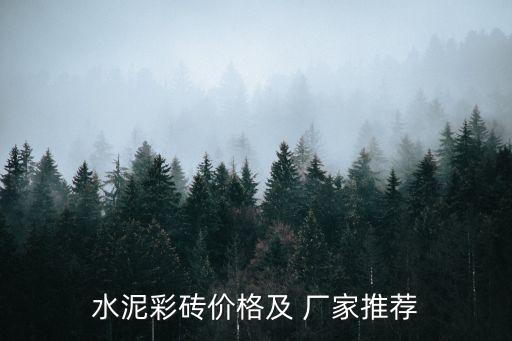 水泥彩磚價格及 廠家推薦