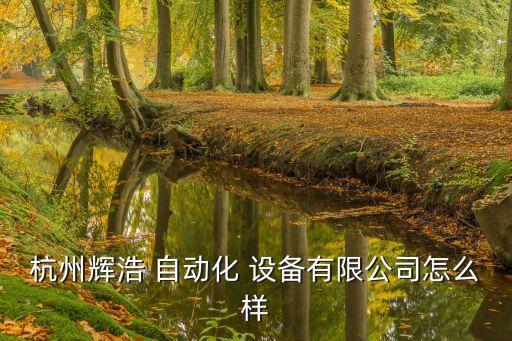 杭州輝浩 自動(dòng)化 設(shè)備有限公司怎么樣