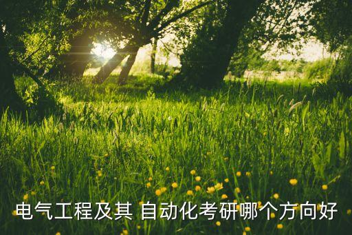 電氣工程及其 自動(dòng)化考研哪個(gè)方向好