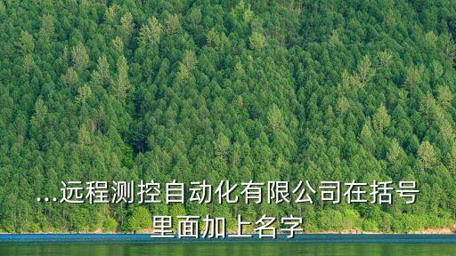 ...遠程測控自動化有限公司在括號里面加上名字