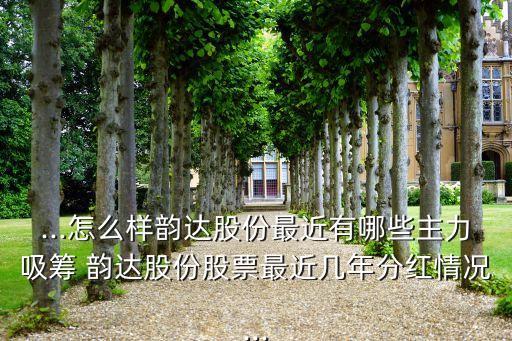 ...怎么樣韻達(dá)股份最近有哪些主力吸籌 韻達(dá)股份股票最近幾年分紅情況...