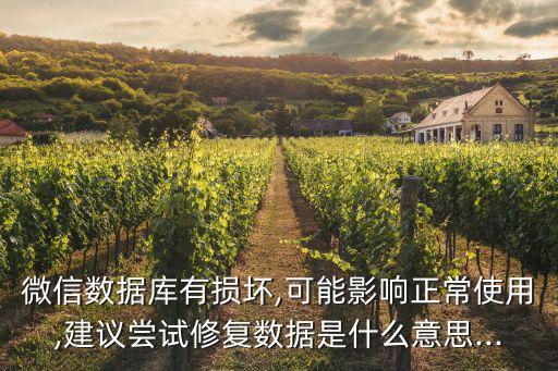 微信數(shù)據(jù)損壞無法登陸,微信數(shù)據(jù)庫有損壞?
