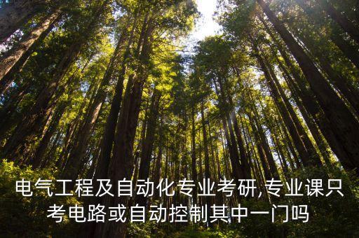 電氣工程及自動化專業(yè)考研,專業(yè)課只考電路或自動控制其中一門嗎