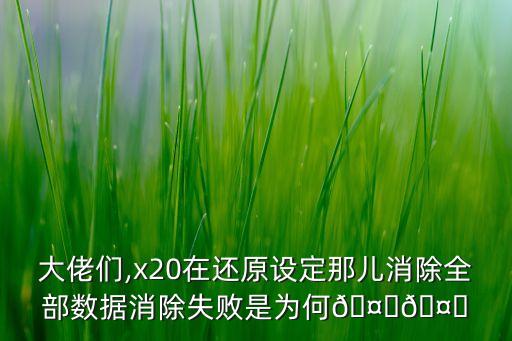 大佬們,x20在還原設(shè)定那兒消除全部數(shù)據(jù)消除失敗是為何??