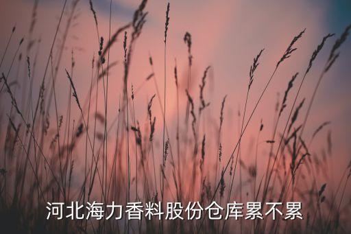 河北海力香料股份倉庫累不累